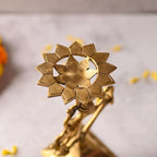 Brass Yali/kirtimukha Candle Stand (8.5 Inch) Vedansh Craft