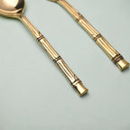 Handcrafted Brass Fork & Spoon Set – Premium Indian Brassware (7.2 Inch) Vedansh Craft