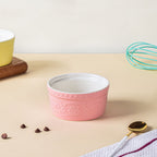 Playful Pink Textured Pudding Bowl Nestasia