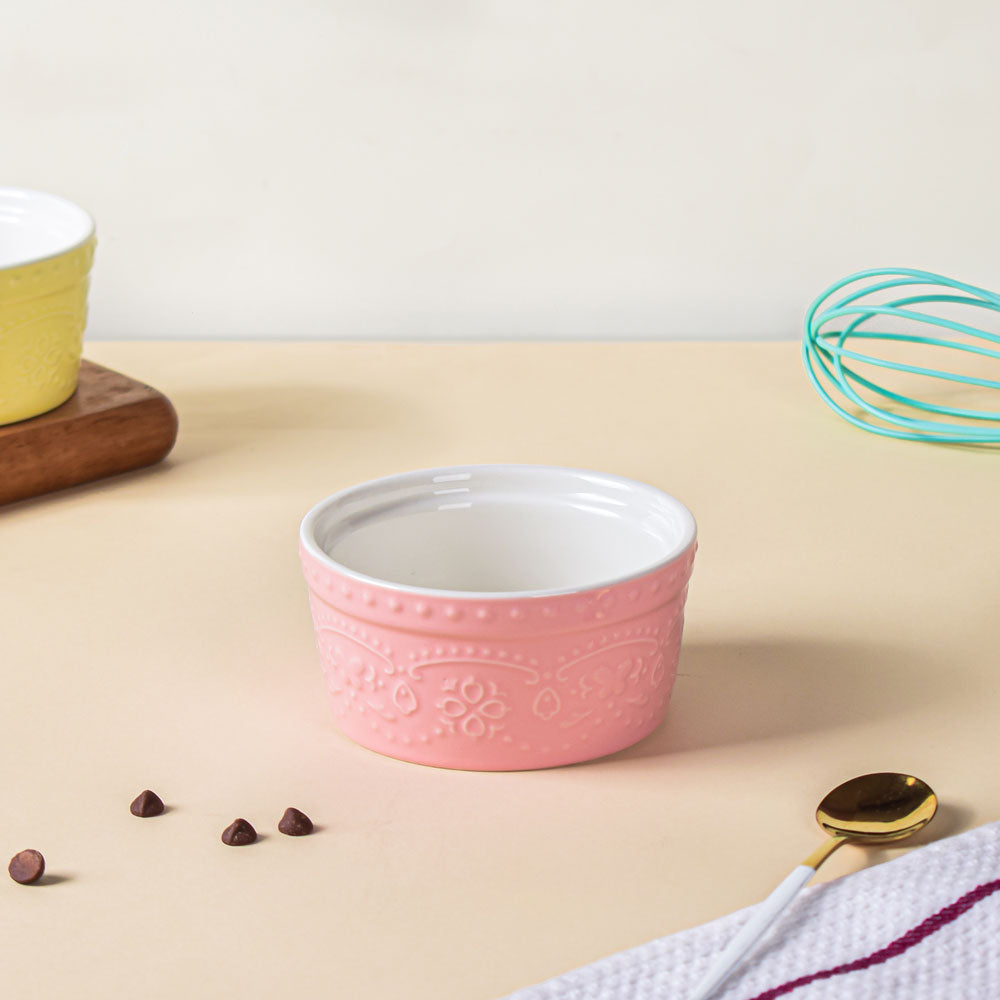 Playful Pink Textured Pudding Bowl Nestasia