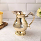 Brass Handcrafted Water Jug (8 Inch) Vedansh Craft