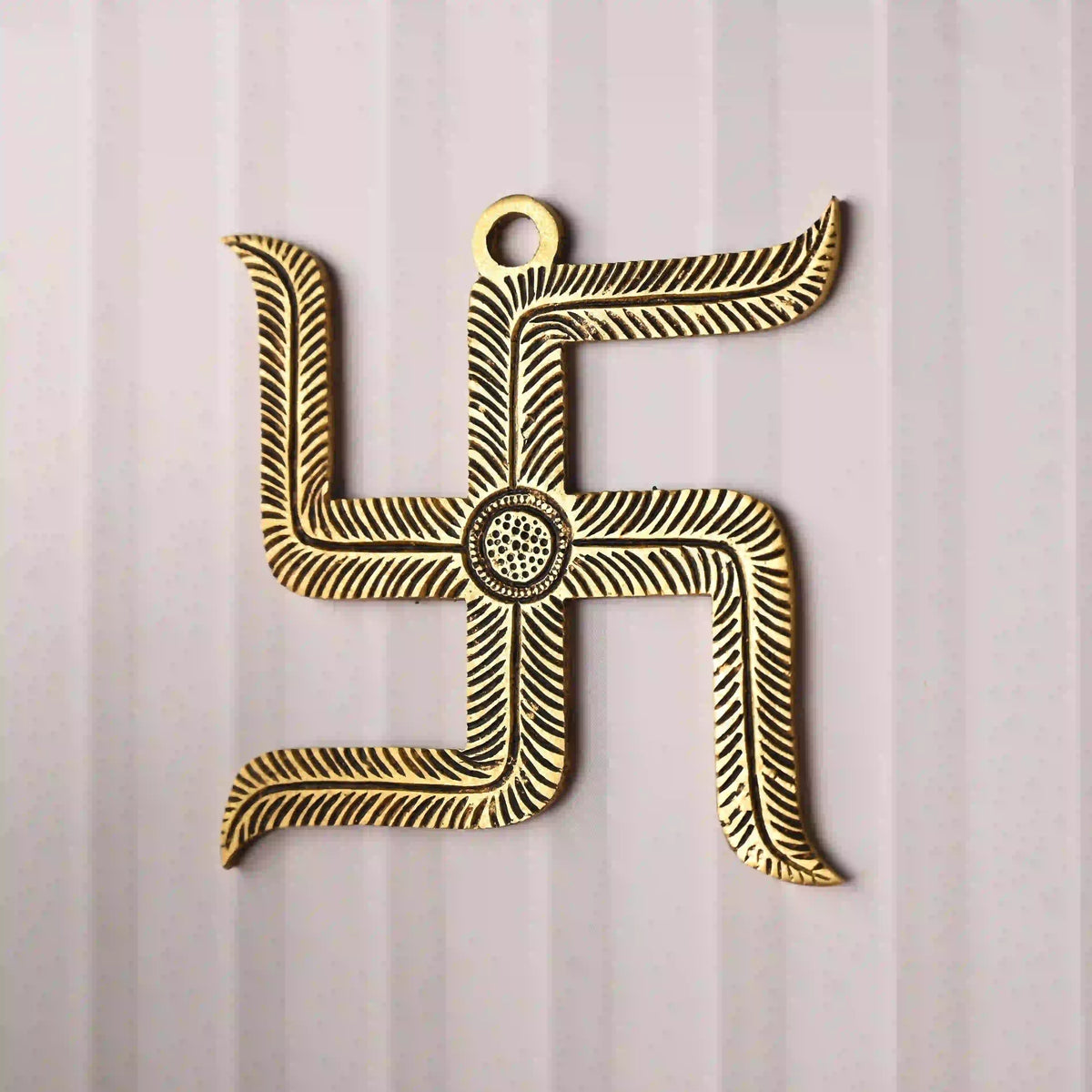 Brass Swastik Wall Hanging (4.5 Inch) Vedansh Craft