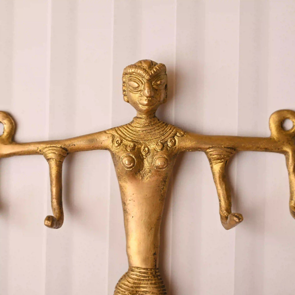 Brass Mummy Buddha Design Hanger – Handcrafted Spiritual Wall Decor (9 Inch) Vedansh Craft
