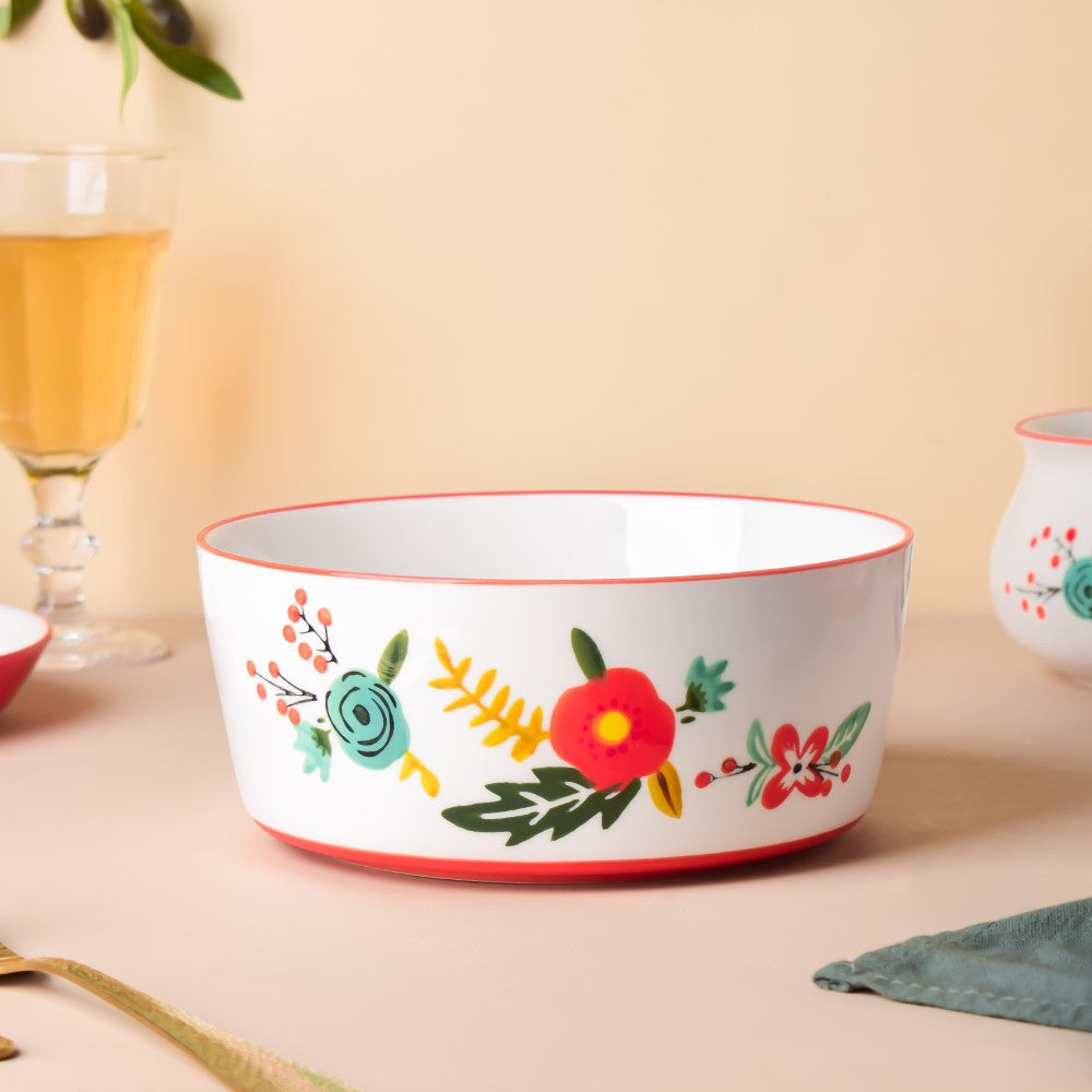 Bloom Red 27 Piece Dinner Set For 6 Nestasia