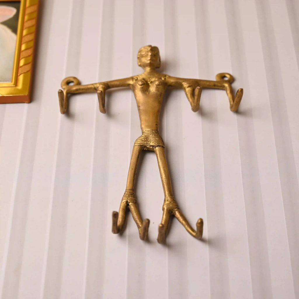 Brass Mummy Buddha Design Hanger – Handcrafted Spiritual Wall Decor (9 Inch) Vedansh Craft