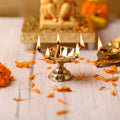 Brass Exquisite Five Petal Diya (1.6 Inch) Vedansh Craft