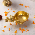 Brass Elephant Diya (3.5 Inch) Vedansh Craft