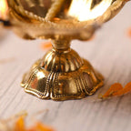 Brass Exquisite Five Petal Diya (1.6 Inch) Vedansh Craft