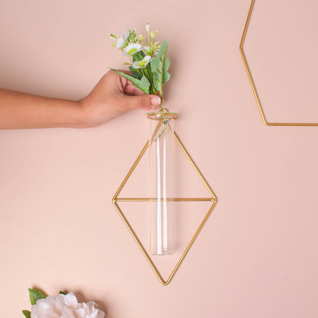 Diamond Wall Tube Vase Nestasia