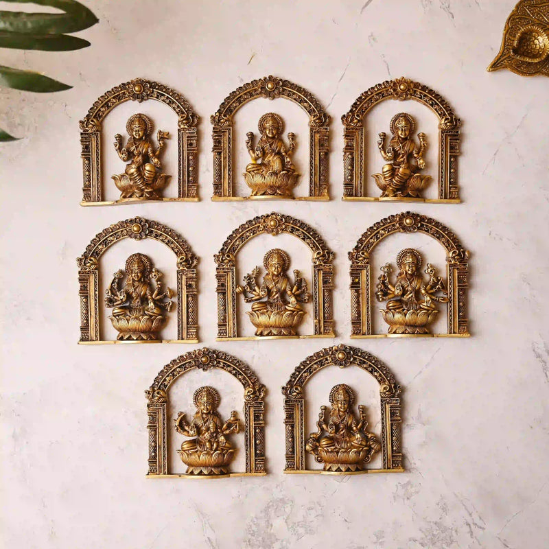 Brass Ashtalakshmi Wall Hanging Set Vedansh Craft