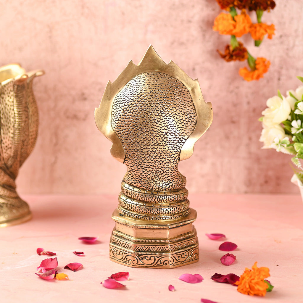Brass Vintage Sheshnaag idol (9.8 Inch) Vedansh Craft