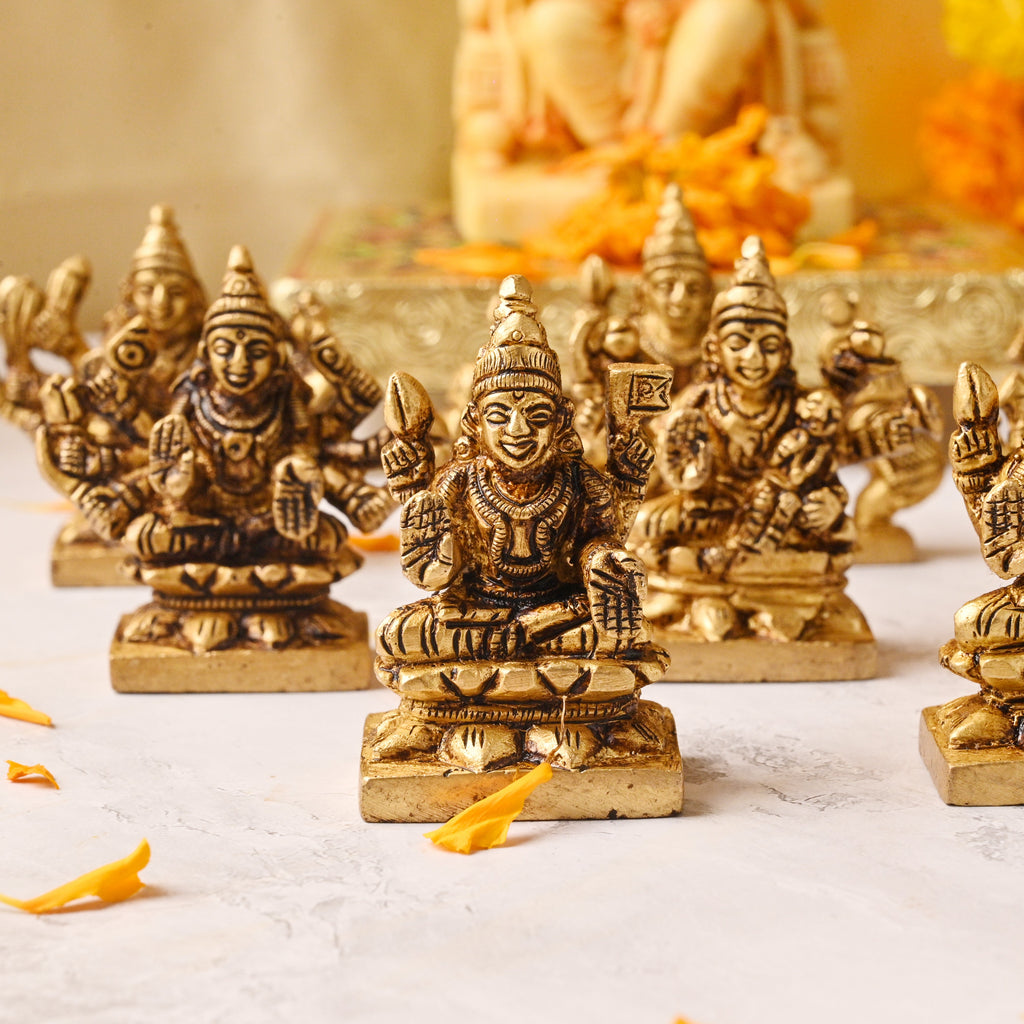 Brass Ashtalakshmi Idol Set (2 Inch) Vedansh Craft