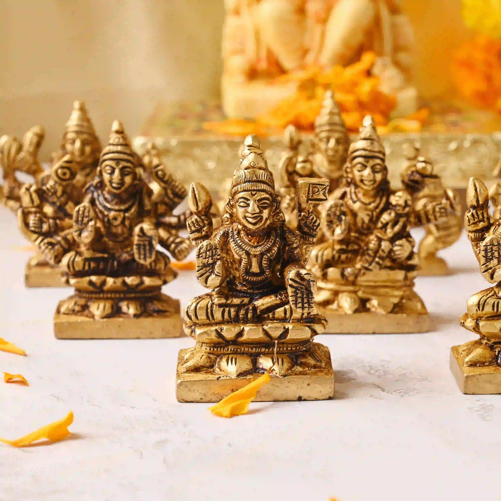 Brass Ashtalakshmi Idol Set (2 Inch) Vedansh Craft