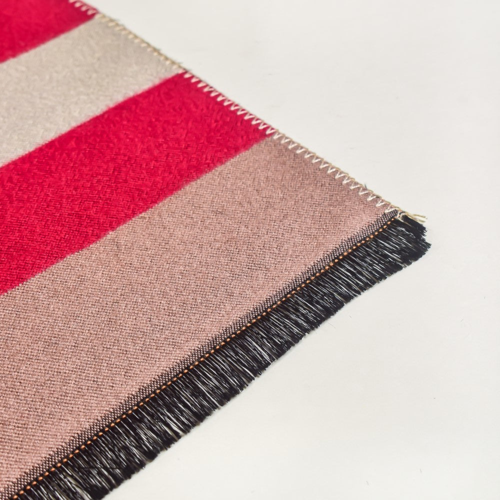 Ribbed And Striped Scarf For Women Nestasia