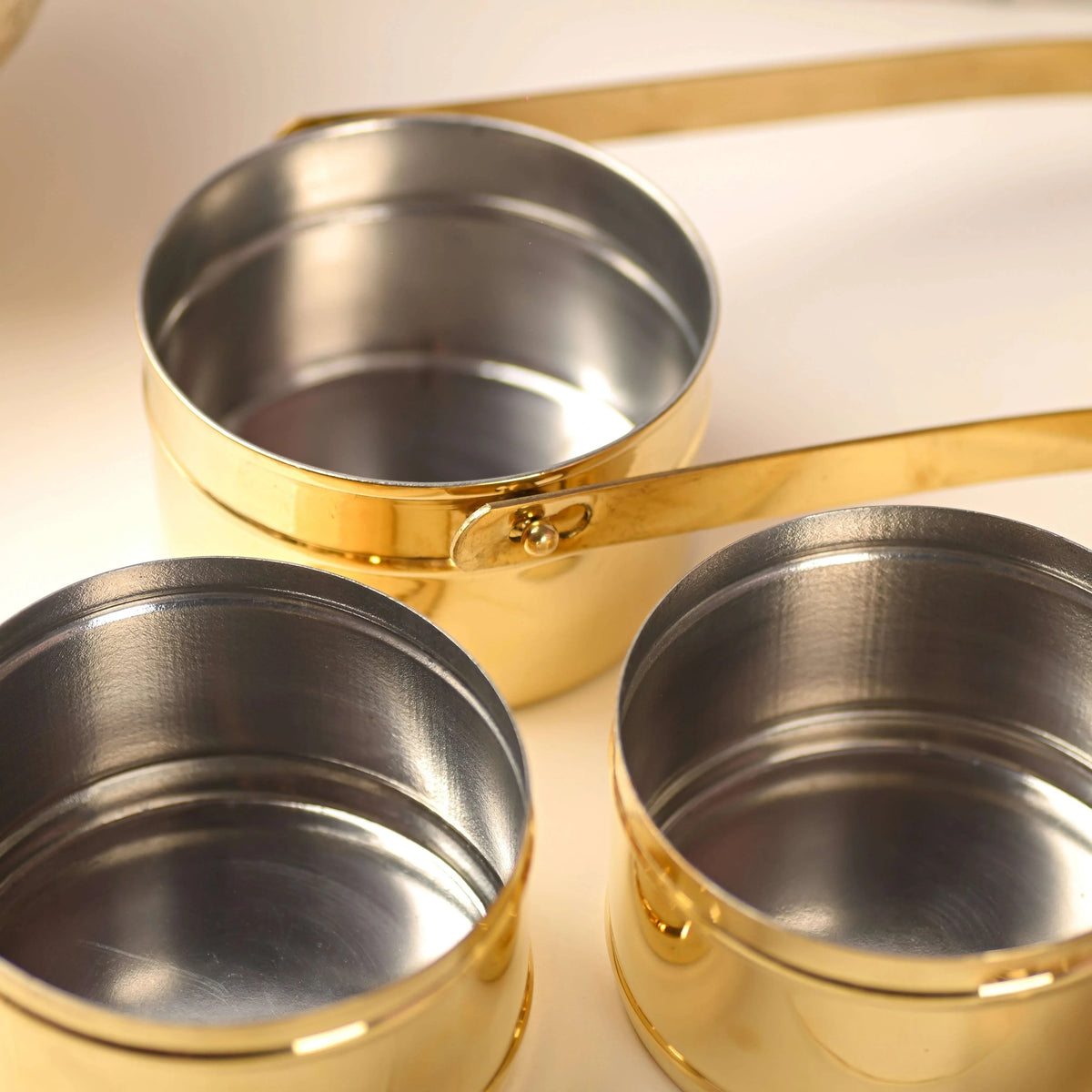 Brass 4-Tier Lunch Box/Tiffin Box (15.5 Inch) Vedansh Craft