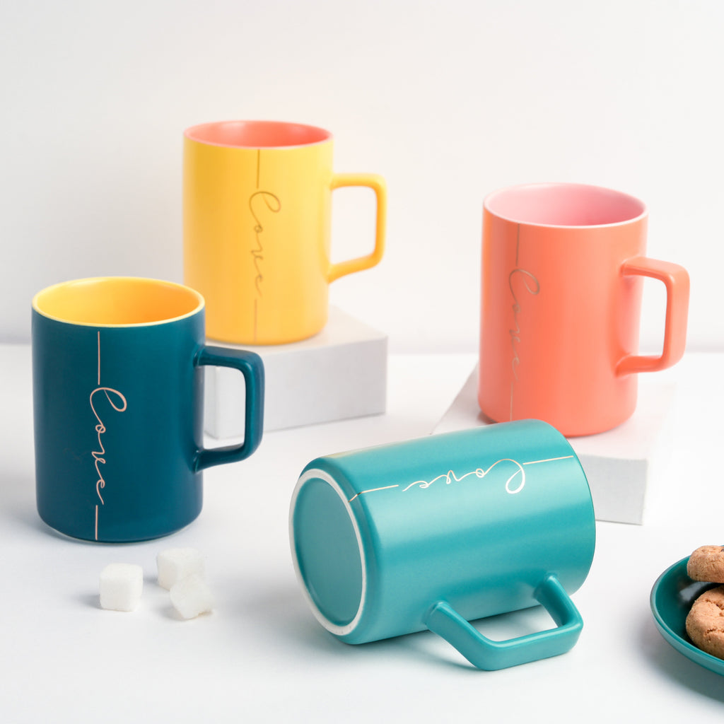 Emerald Green Ceramic Coffee Mug 400 ml Nestasia