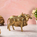 Brass Standing Bull Figurine (7 Inch) Vedansh Craft