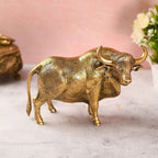 Brass Standing Bull Figurine (7 Inch) Vedansh Craft