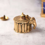 Brass Elephant Ink Pot (3 Inch) Vedansh Craft