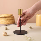 Glossy Black Candle Stand Small Nestasia