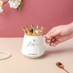 Royal Crown Love Coffee Cup With Lid 300 ml Nestasia