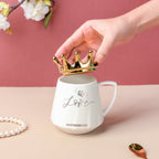 Royal Crown Love Coffee Cup With Lid 300 ml Nestasia