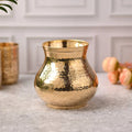 Brass Hammered Pooja Kalash – Premium Indian Brassware (5.2 Inch) Vedansh Craft