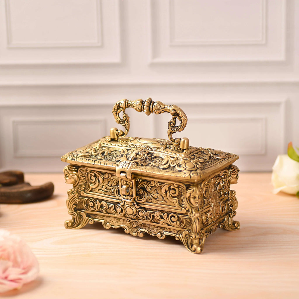 Brass Jewellery Box (4.5 Inch) Vedansh Craft