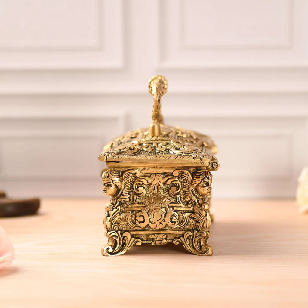 Brass Jewellery Box (4.5 Inch) Vedansh Craft