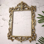 Brass Vintage Photo / Mirror Frame Wall Hanging (17.5 Inch) Vedansh Craft