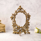 Brass Vintage Photo / Mirror Frame Table Top Decor (14 Inch) Vedansh Craft