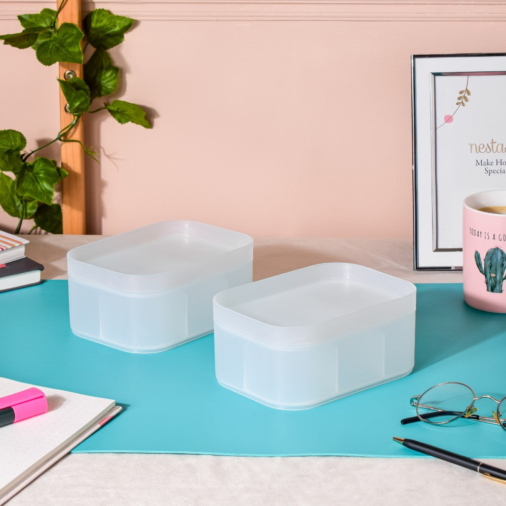Multicompartment Storage Box Set Of 4