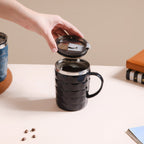 Stainless Steel Travel Mug For Car Black 400ml Nestasia