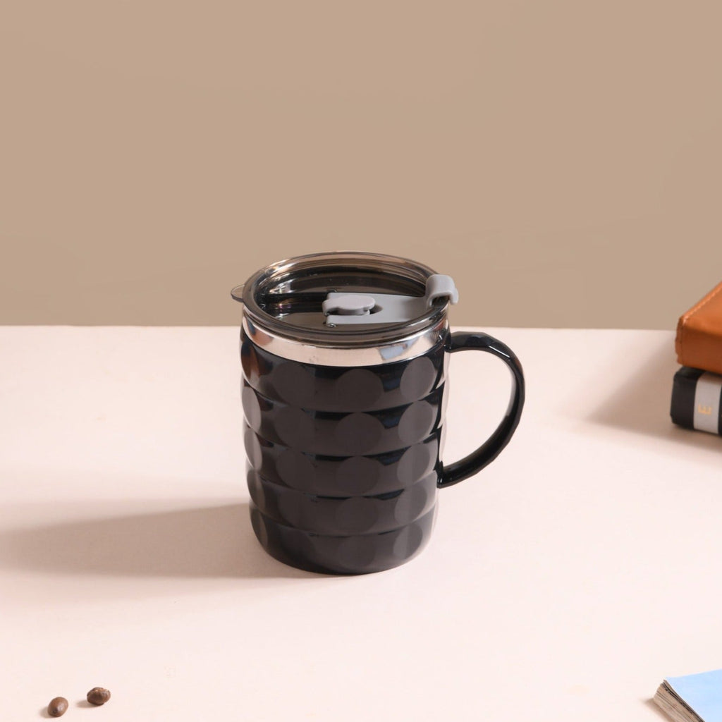 Stainless Steel Travel Mug For Car Black 400ml Nestasia