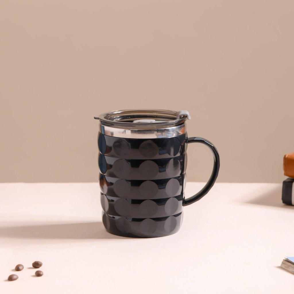 Stainless Steel Travel Mug For Car Black 400ml Nestasia