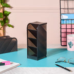 Slanting Desk Organiser Black Set Of 2 Nestasia