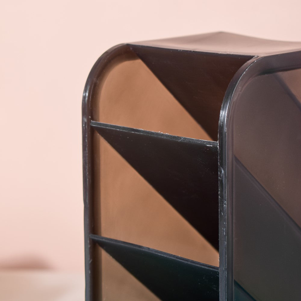 Slanting Desk Organiser Black Set Of 2 Nestasia