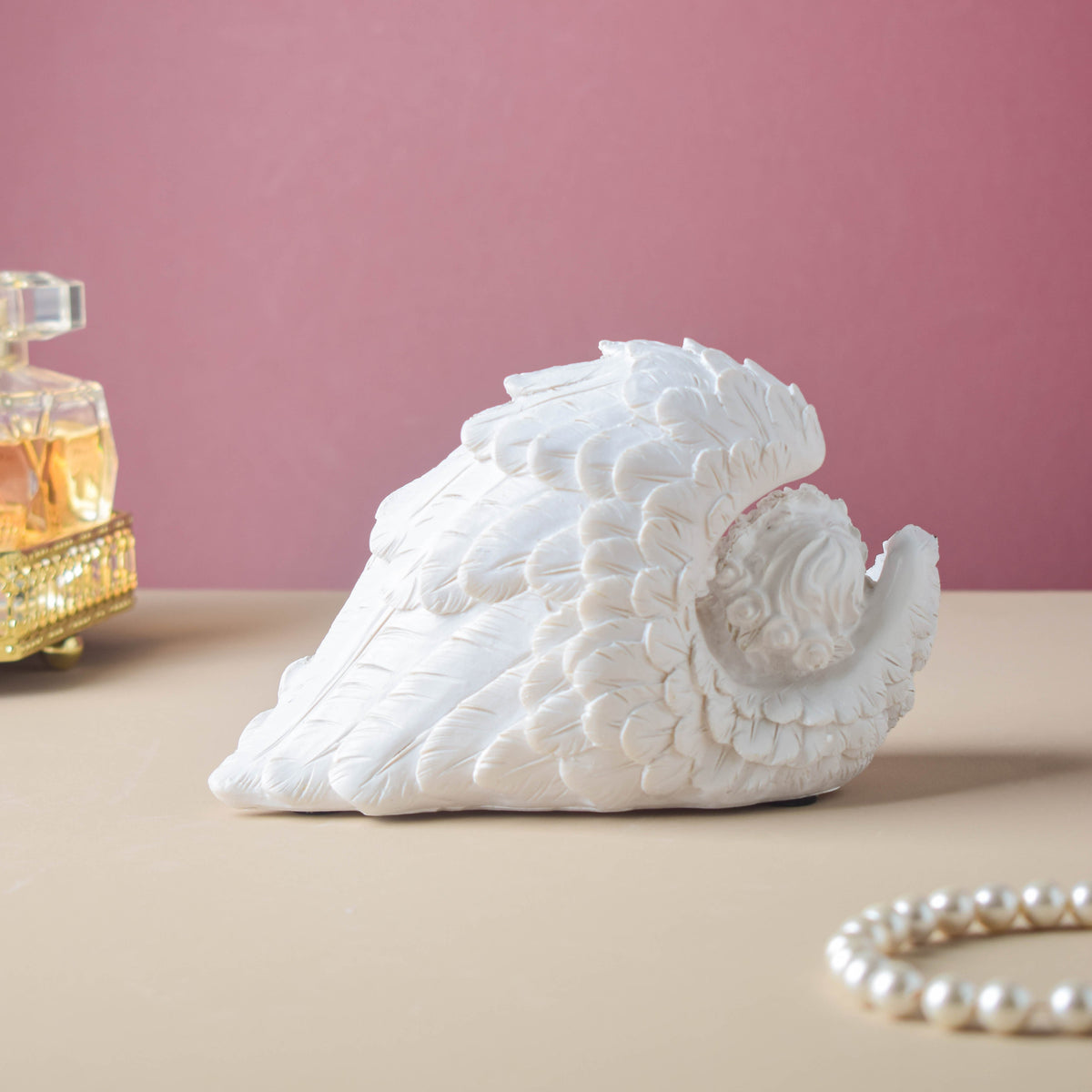 Sleeping Angel Statue White Nestasia