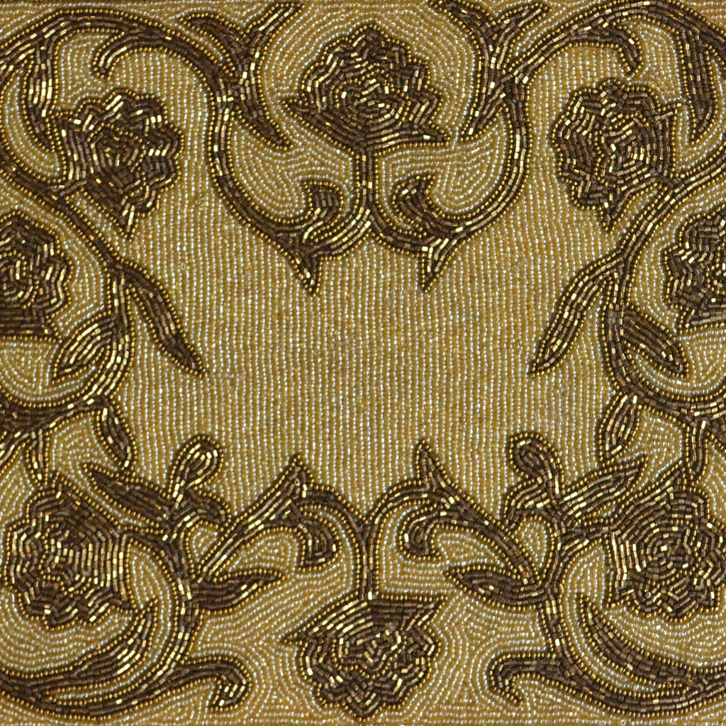 Beads Gold Rectangle Table Mat Nestasia