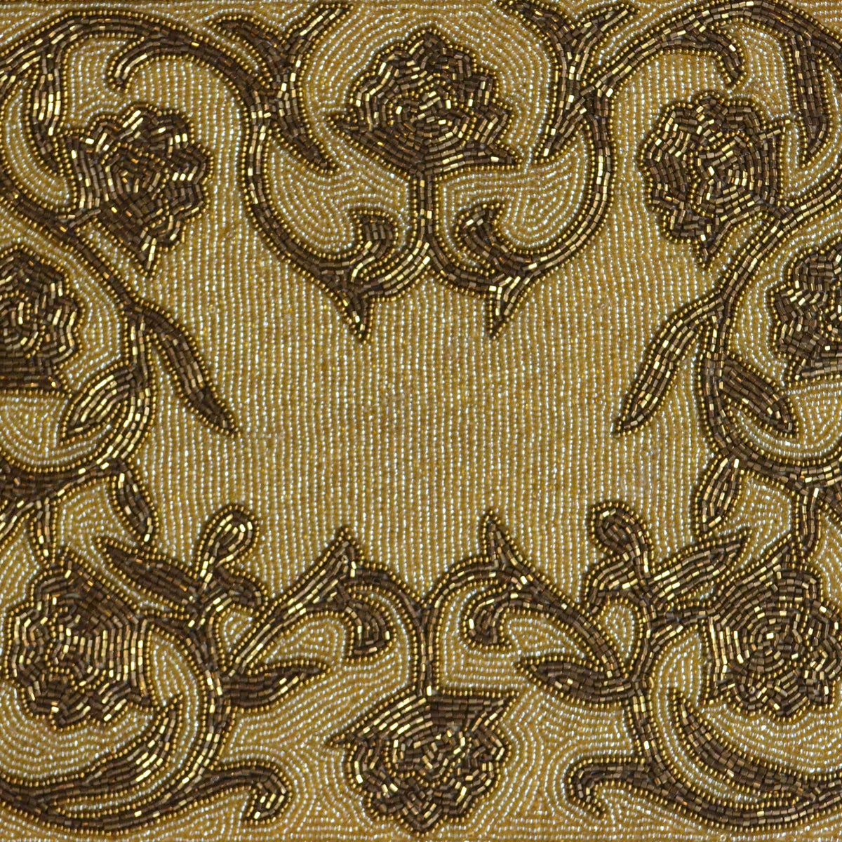 Beads Gold Rectangle Table Mat Nestasia