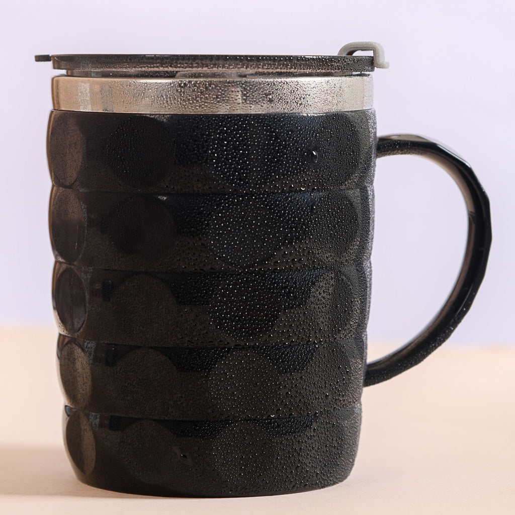 Stainless Steel Travel Mug For Car Black 400ml Nestasia