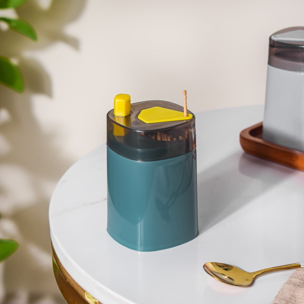 Pop-Up Toothpick Holder Dispenser Blue Nestasia