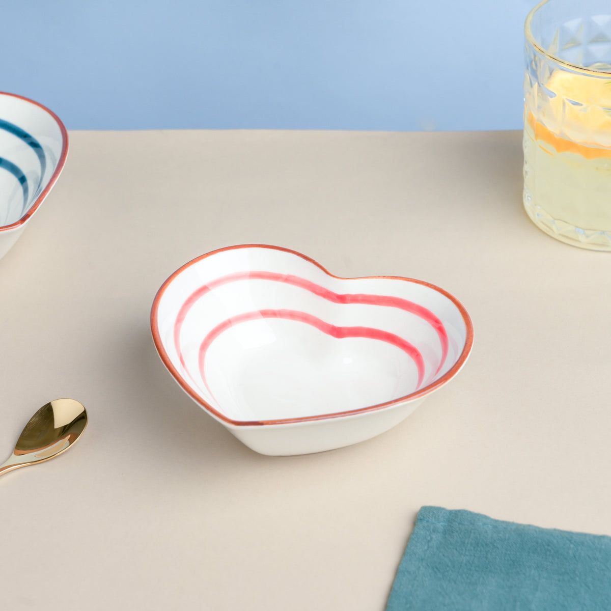 Spiral Red 22 Piece Dinner Set For 6 Nestasia