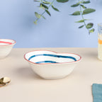 Blue Spiral 22 Piece Dinner Set For 6