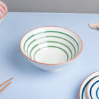 Spiral Green 22 Piece Dinner Set For 6 Nestasia