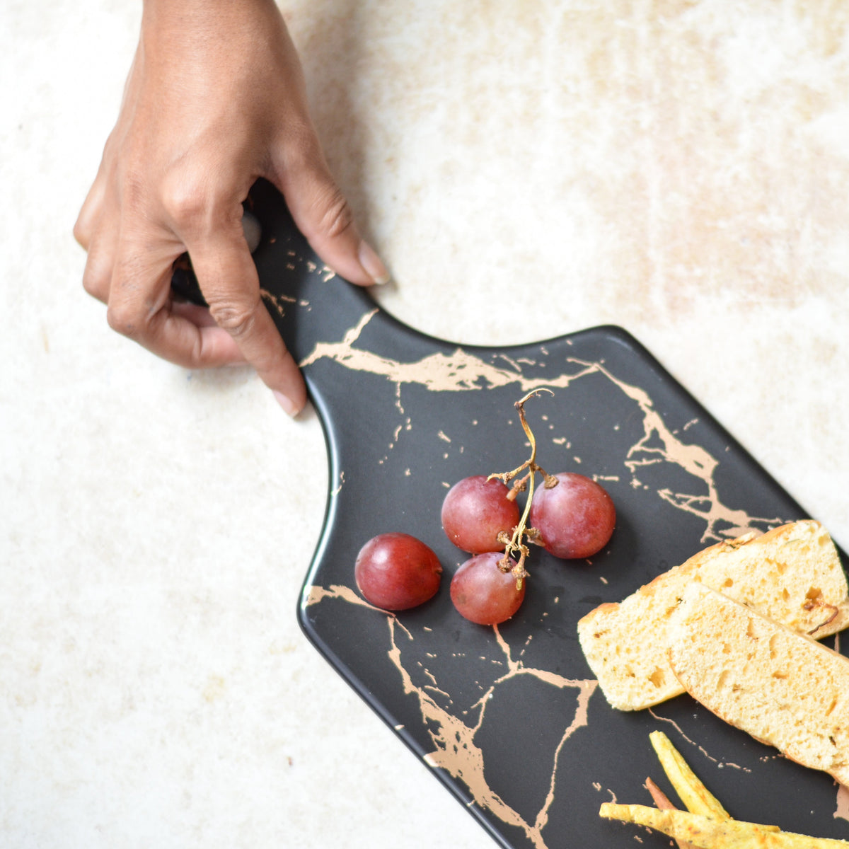 Black Marble Serving Platter Nestasia