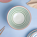 Green Illusion Ceramic Serving Bowl Nestasia
