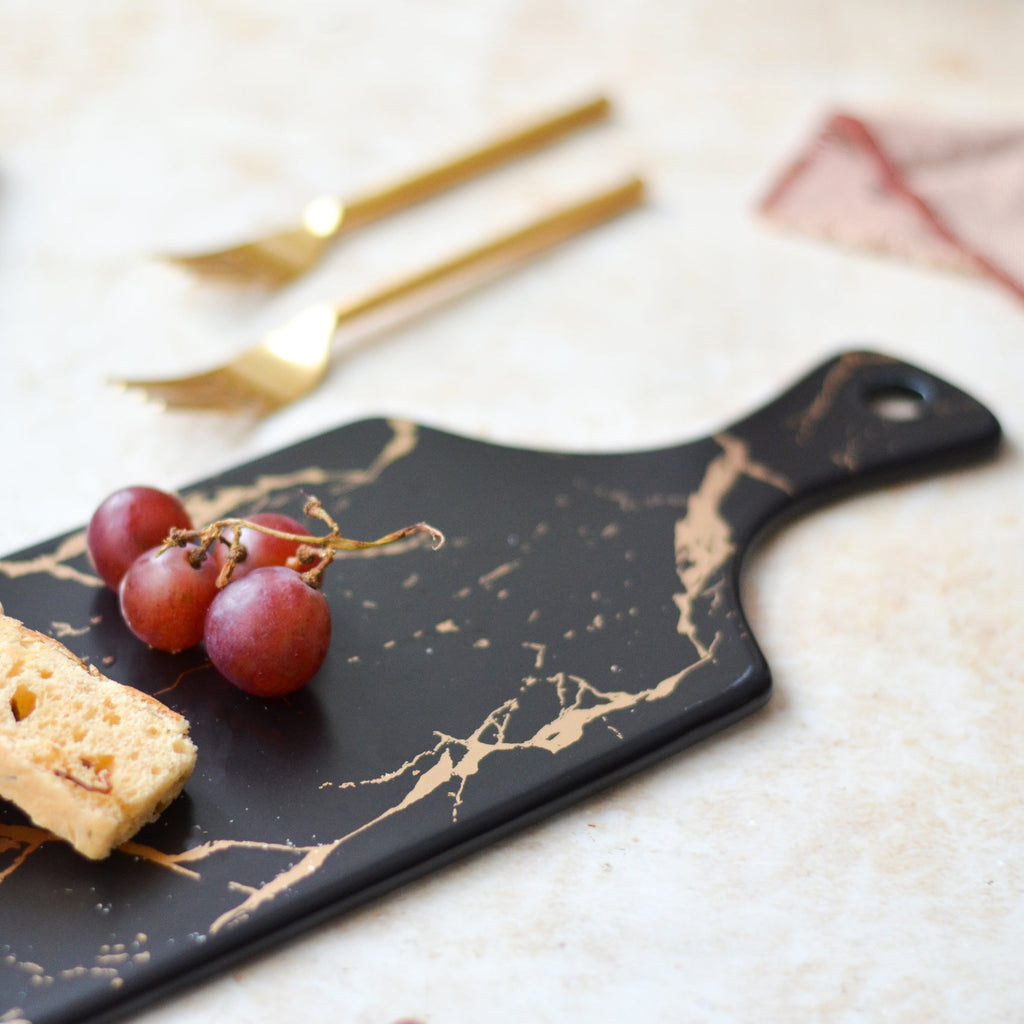 Black Marble Serving Platter Nestasia