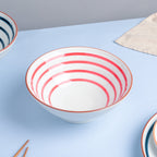 Spiral Red 22 Piece Dinner Set For 6 Nestasia