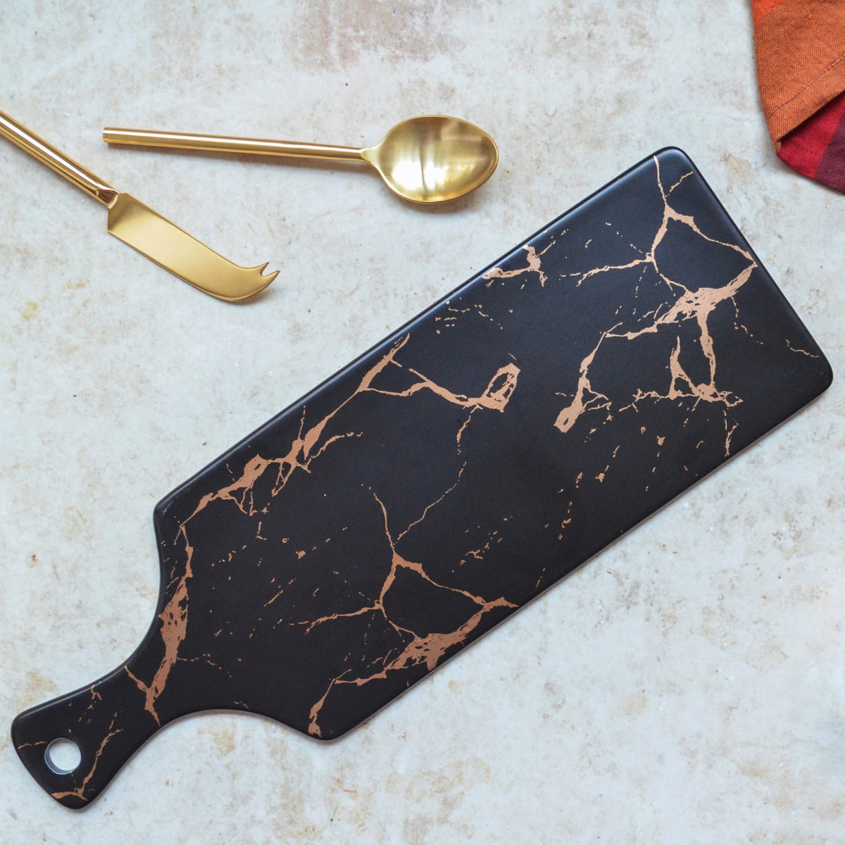 Black Marble Serving Platter Nestasia